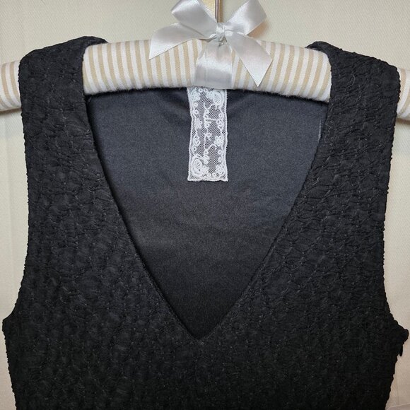 NWT Sadie & Sage Popcorn Maxi Dress w/ Slit Black S - Picture 3 of 12